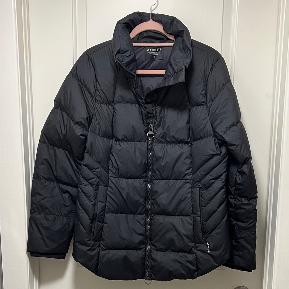 Athleta Black Puffer Jacket